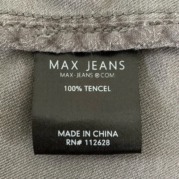 Max Jeans Gray Tencel Grunge Utility Jacket - Picture 6 of 7